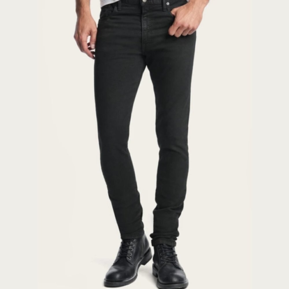 Frye Slim Walker Black Denim Jeans Gustin